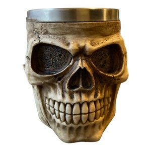 3D Resin Skull & Bone Coffee Mug 16oz Gothic Halloween Stainless Steel Drinkware